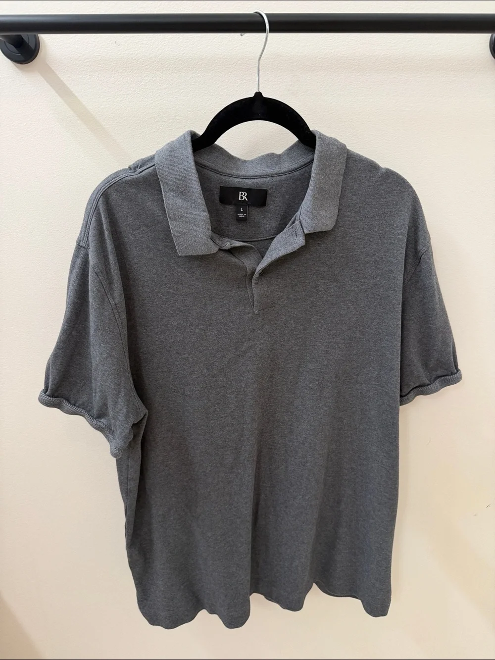 Banana Republic Charcoal Gray Men's Polo Shirt